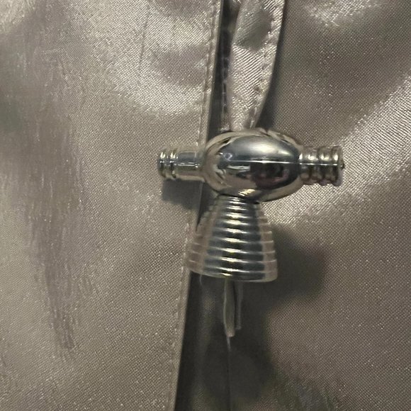 Vintage British Mist Trench Coat Shimmering Champagne Rain Size 12 Petite - Picture 3 of 16